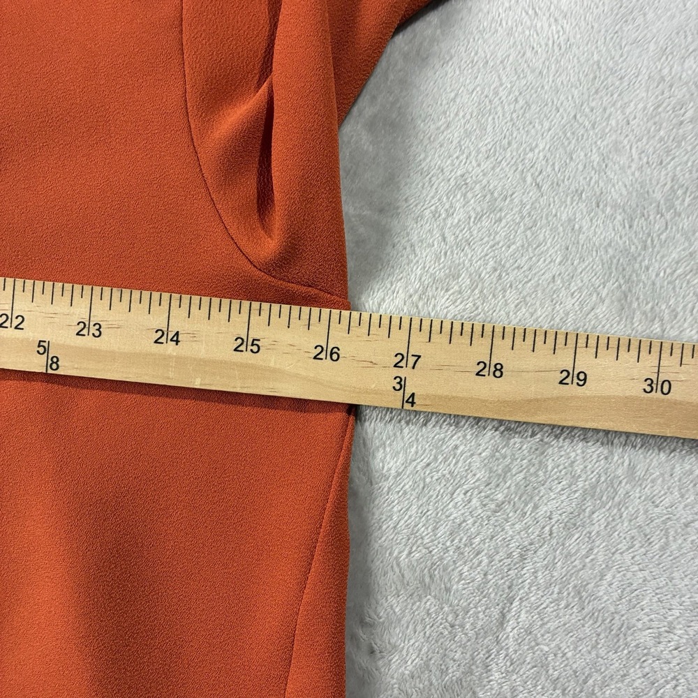 J Jill Long Sleeve Button Up Blouse Burnt Orange Women's 2X Career Basic Classic - Picture 9 of 12
